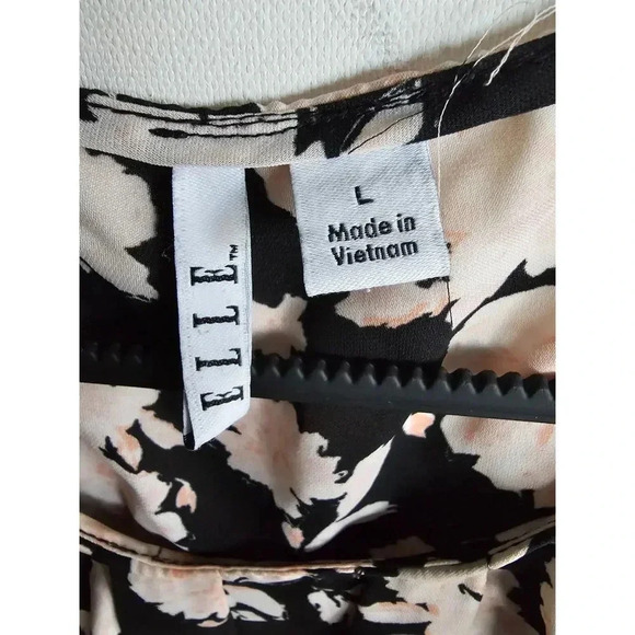 Elle Floral Black Top Large - Picture 3 of 4